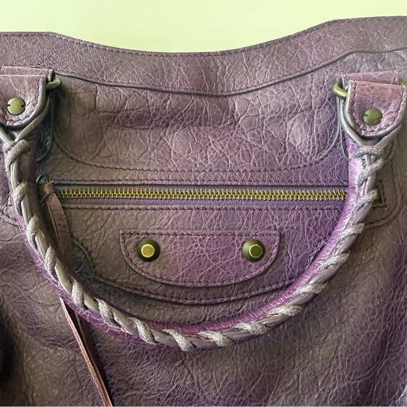 ‼️SOLD‼️ BALENCIAGA S/S 2012 RH Dark Violet Purple City Bag - Picture 9 of 15